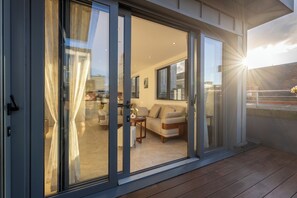 Penthouse Mewah, 3 kamar tidur, pemandangan kota | Area keluarga | Lantai berpemanas