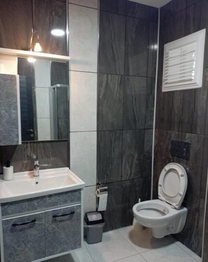 Deluxe Room, City View | Bathroom | Shower, rainfall showerhead, hair dryer, towels