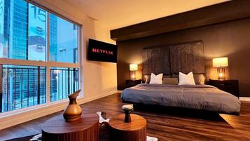 1 slaapkamer, een strijkplank/strijkijzer, reisbedje, gratis wifi