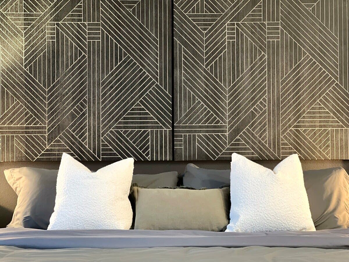 1 bedroom, desk, iron/ironing board, travel crib