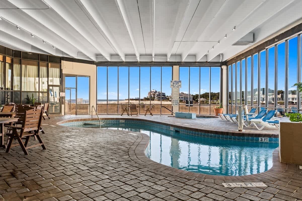 Indoor pool, a heated pool