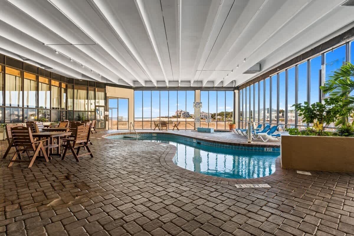 Indoor pool, a heated pool