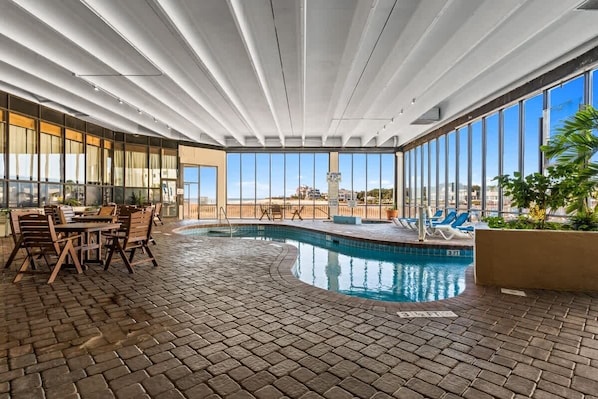 Indoor pool, a heated pool - ONE More Sandy Day - 2BR/2BA Beach Condo, Sleeps 6 (Myrtle Beach)