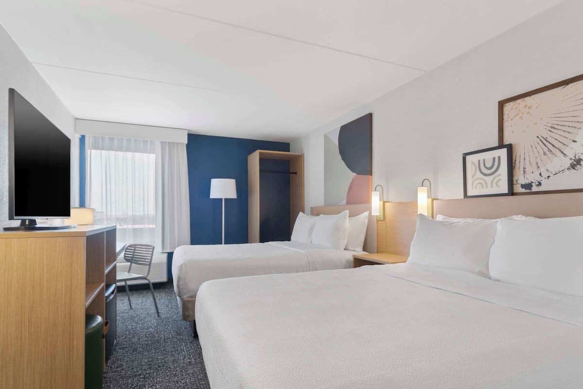 Standard Room, 2 Queen Beds | Premium bedding, desk, laptop workspace, blackout drapes