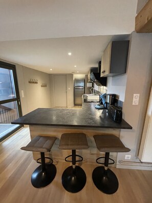 Fridge, microwave, oven, dishwasher - Appartement le chamalière (Albepierre-Bredons)