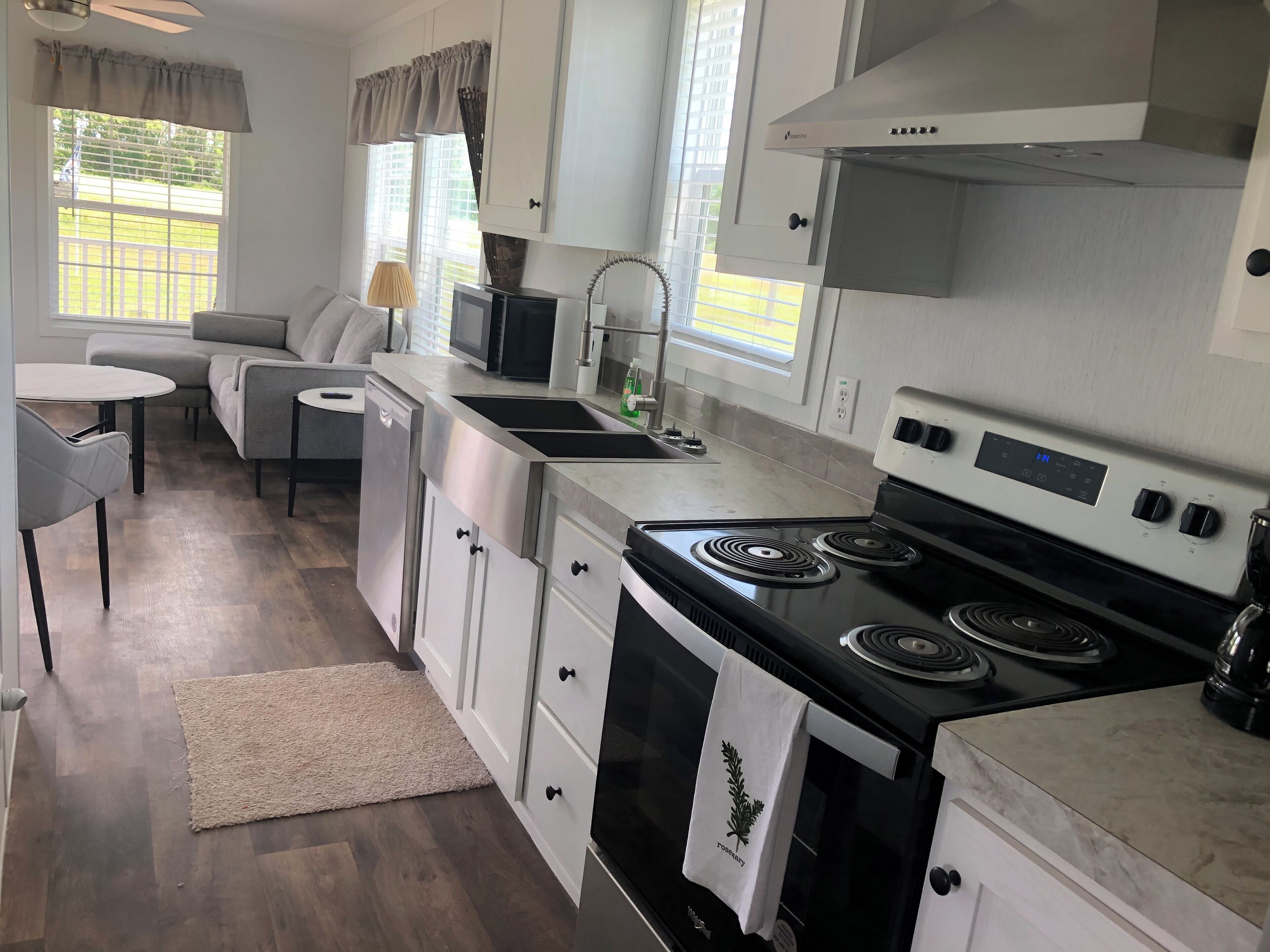 Microwave, oven, stovetop, dishwasher