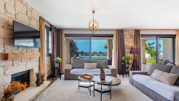 Villa Deluxe, vue mer | Coin séjour