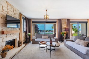 Deluxe-villa - havudsigt | Opholdsområde