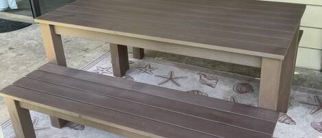 Villa - 1 kingsize-seng med sovesofa - udsigt til golfbane (Seascape 23B) | Udendørs spisemuligheder