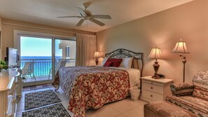 Condo, várias camas, vista para o oceano (Destin Towers 111) | 2 quartos, ferros/tábuas de passar roupa, Wi-Fi de cortesia
