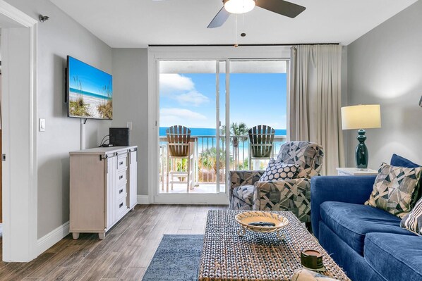 Condo, Multiple Beds, Ocean View (Destin on the Gulf 403) | Living area - Destin on the Gulf 403 (Destin)