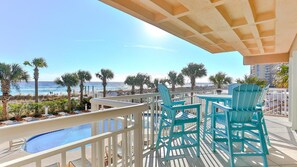 Condo, várias camas, vista para o oceano (Destin Towers 22) | Opções para refeição ao ar livre