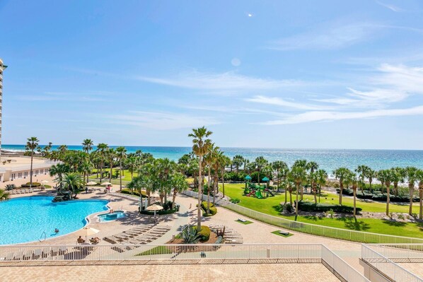 Condo, Multiple Beds, Ocean View (St. Maarten 402 at Silver Shells) | Pool | Indoor pool, 2 outdoor pools, pool umbrellas, pool loungers - St. Maarten 402 at Silver Shells (Destin)