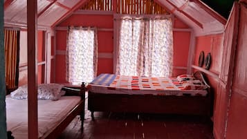 1 bedroom, desk, iron/ironing board, bed sheets