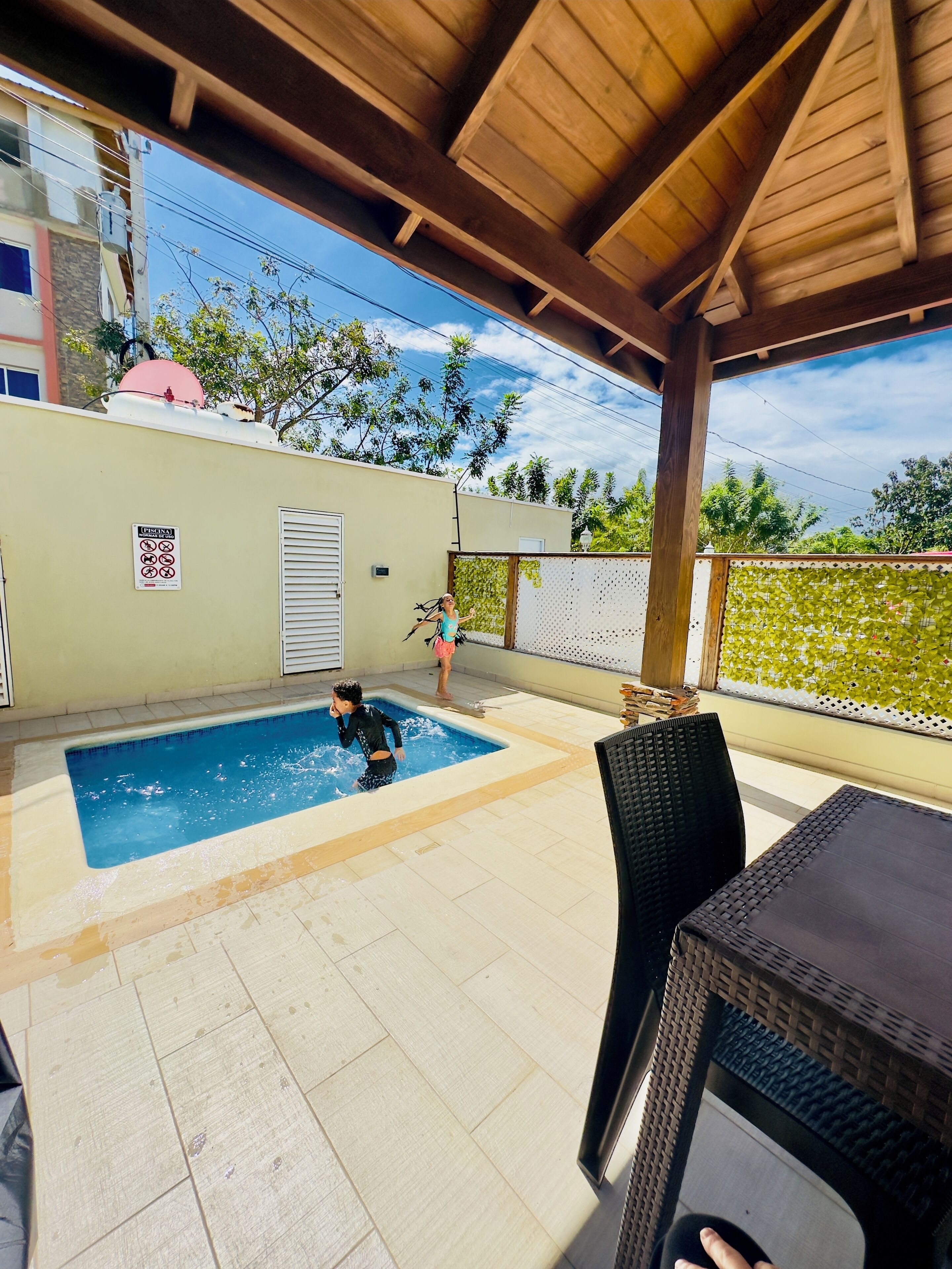 Outdoor pool, a heated pool