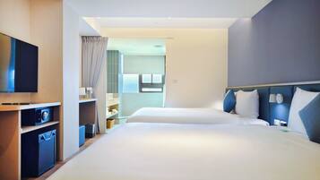 Exclusive Twin Room, 2 Single Beds, Non Smoking, City View | In-room safe, blackout curtains, free WiFi, bed sheets