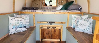 Sheep Wagon One⁓Teton Views⁓Glamping⁓Working Ranch