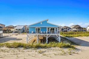 Exterior - Salty Kisses & Starfish Wishes by Brunswick VR: Oceanfront & Pet-Friendly (Ocean Isle Beach)