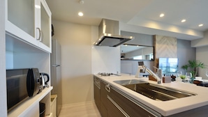 A modern kitchen with a stainless steel sink, built-in oven, and microwave. - Branchera naha akebono premist R69 (Naha)