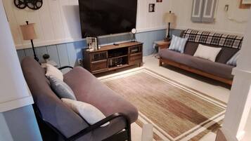 TV, video games, DVD player, foosball