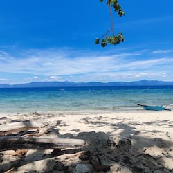 On the beach, white sand, beach bar
