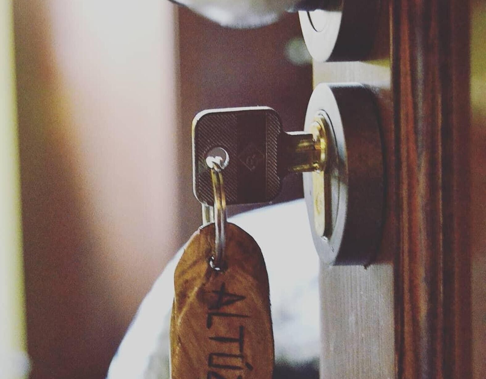 A key in a lock, suggesting a secure entry point.