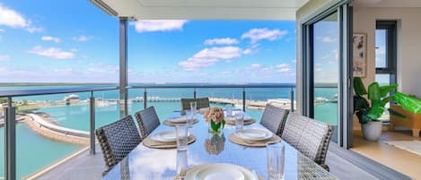 Luxury Apartment, 3 Bedrooms, Sea View, Beachfront | Terrace/patio