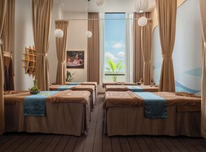 Sauna, aguas termales y masajes con piedras calientes 