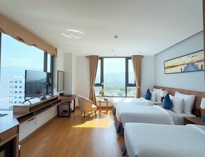 Minibar, in-room safe, desk, blackout curtains