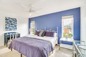 2 bedrooms, desk, iron/ironing board, WiFi