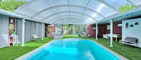 A heated pool