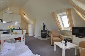 Smart TV - On the top floor by the golf course. (Fehmarn)