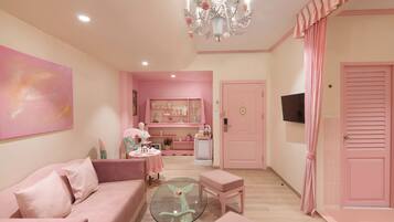 Suite, 2 Queen Beds | Individually decorated, individually furnished, free WiFi, bed sheets