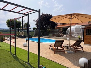 Indoor pool, outdoor pool - Villa Patty Assisi with SPA Billiards, Table Football. 2-12 People, Pet Friendly (Castelnuovo)