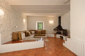 Télévision, cheminée