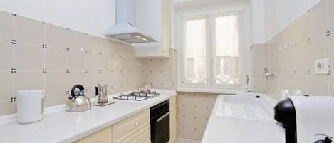 Fridge, oven, stovetop, dishwasher