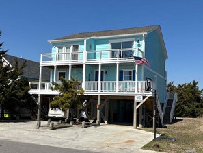 Exterior - Discover Mom's Gift in Holden Beach: a 2-bed, 3-bath duplex for unforgettable family getaways. (Holden Beach)