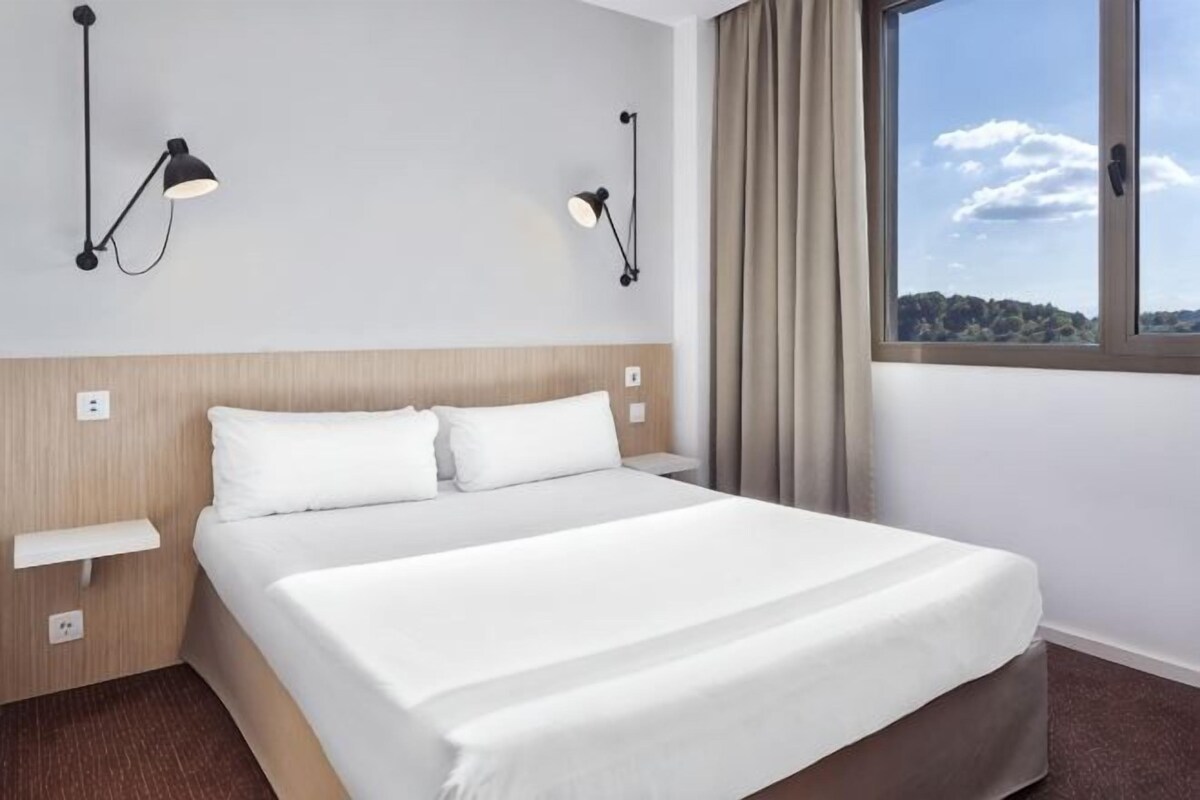 In-room safe, desk, laptop workspace, blackout curtains