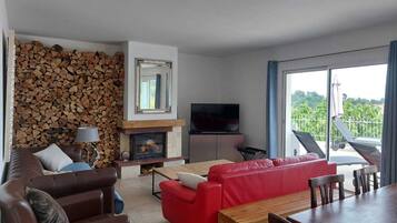 TV connectée, cheminée