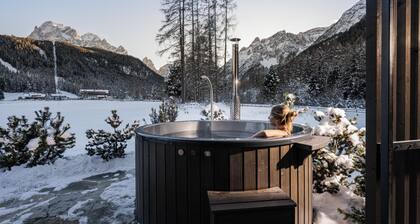 Luxury chalet for 4-8 people: 3 rooms; private spa: sauna, indoor pool & hottube