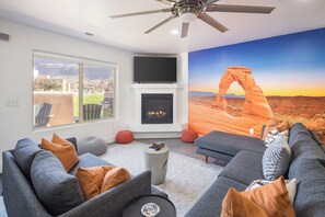 Smart TV, chimenea