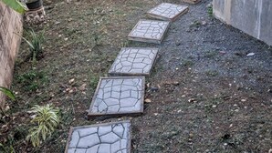 A pathway with tiled steps leading to a building. - Self Contained Room 3 Tower Isles near Ocho Rios  (Tower Isle)