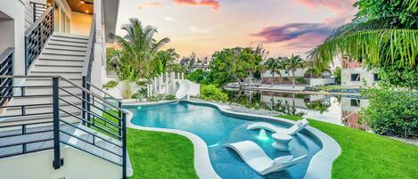 A heated pool