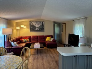 Smart-TV, Kamin, Bücher