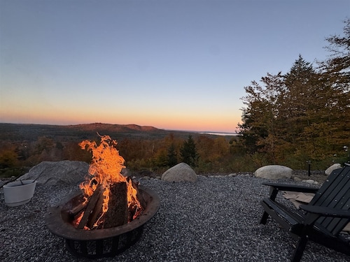 Enjoy sunrise views over Sebago Lake