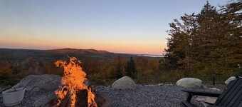 Enjoy sunrise views over Sebago Lake