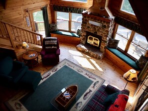 TV, fireplace, DVD player