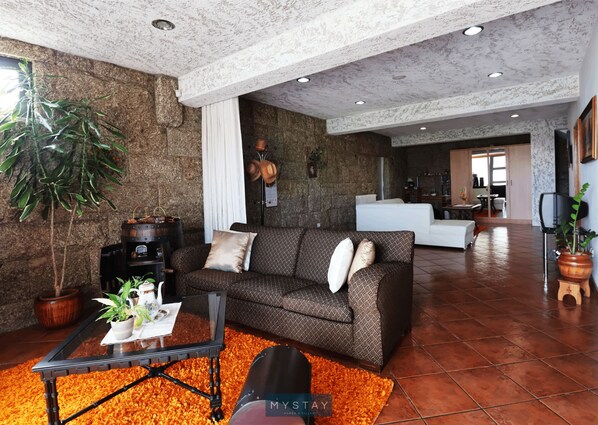 House, Patio | Living area | 20-inch flat-screen TV with cable channels - MyStay - Refúgio da Natureza (Santo Tirso)