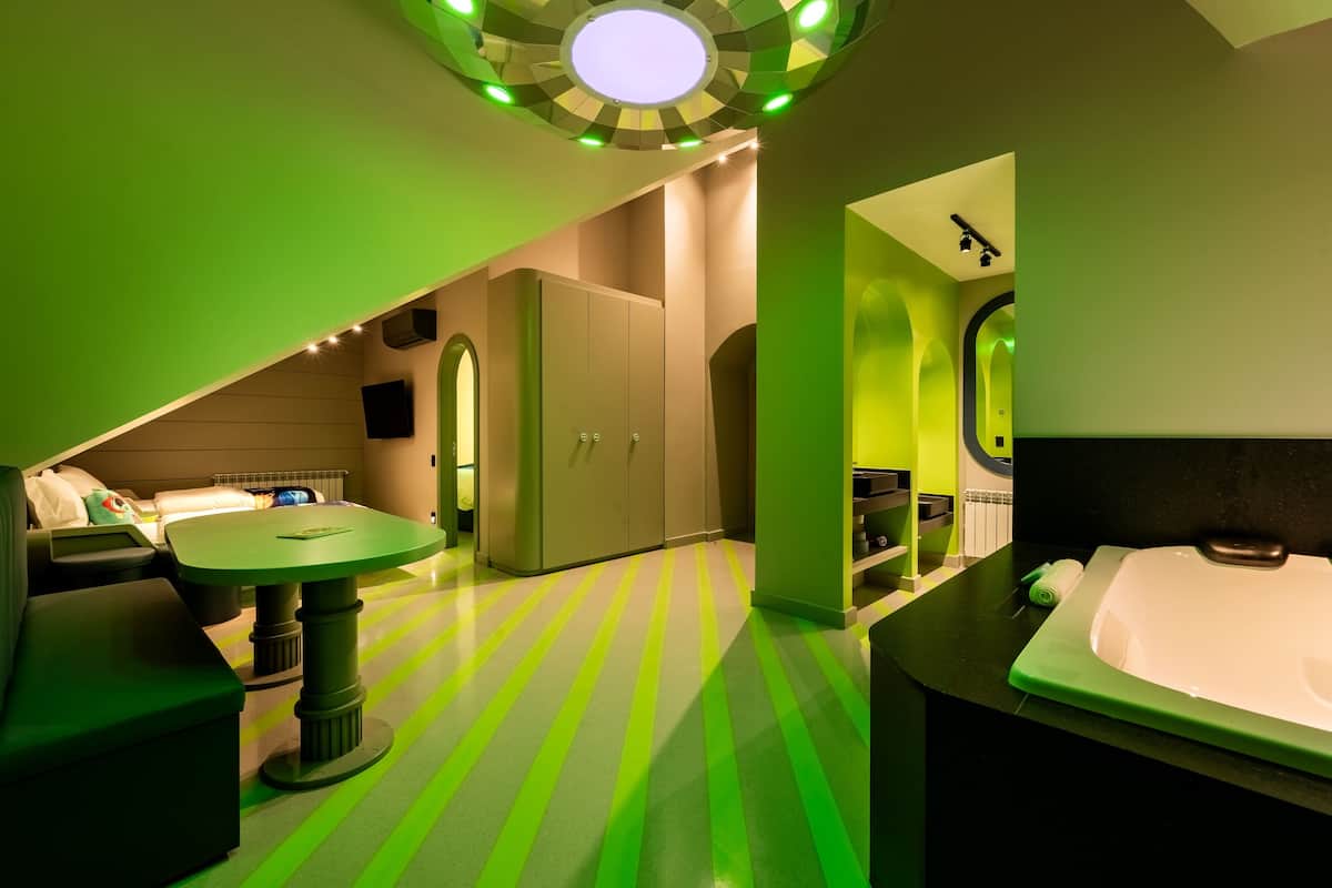 Aventura Espacial | 2 phòng ngủ, bộ đồ giường kháng dị ứng, minibar, trang trí khác biệt