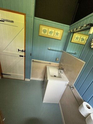 Cabane, 2 chambres, terrasse | Salle de bain